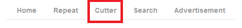 Click the top right side cutter button